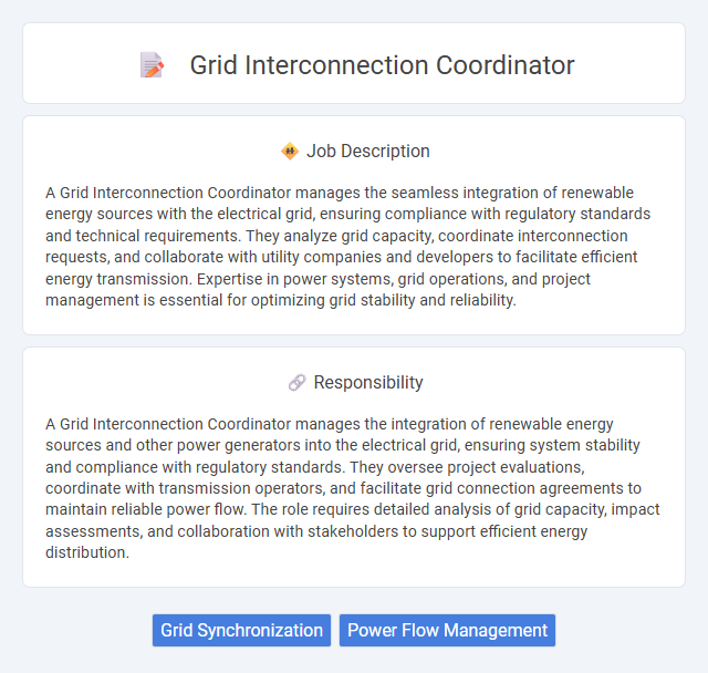 Grid Interconnection Coordinator Job Description and Career Detail
