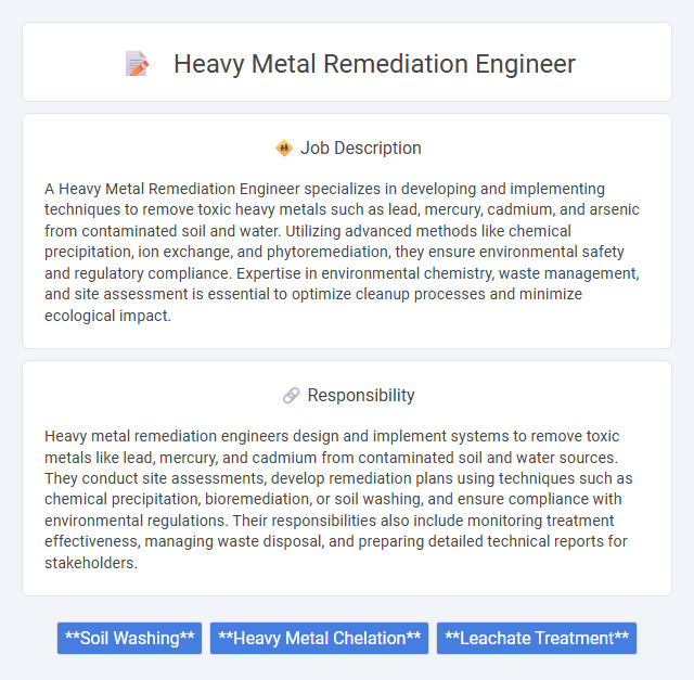 Heavy Metal Remediation Engineer Job Description and Career Detail