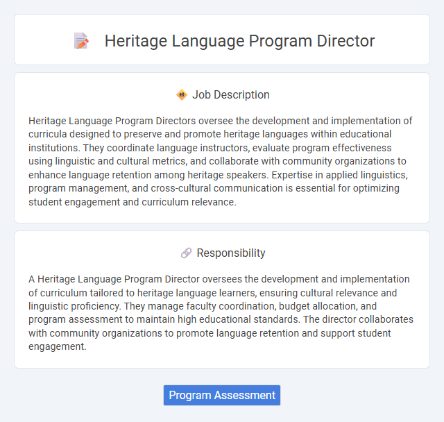 Heritage Language Program Director Job Description and Career Detail