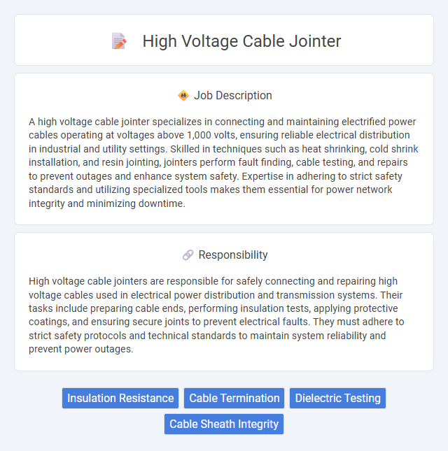 High Voltage Cable Jointer Job Description and Career Detail