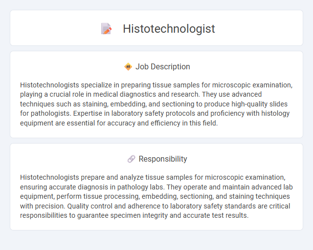 Histotechnologist Job Description and Career Detail