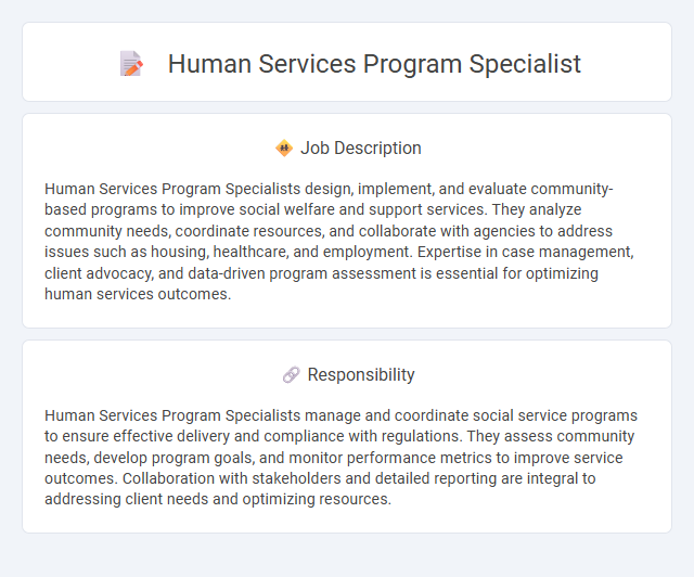 Human Services Program Specialist Job Description and Career Detail