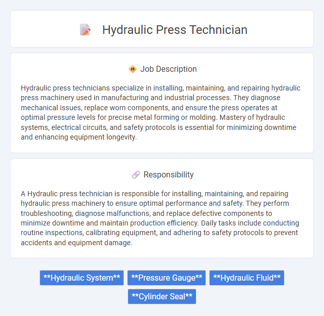 Hydraulic Press Technician Job Description and Career Detail