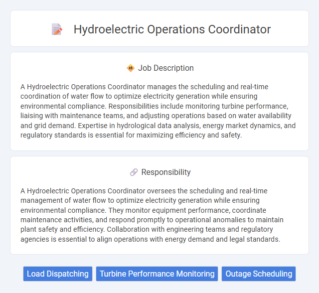 Hydroelectric Operations Coordinator Job Description and Career Detail