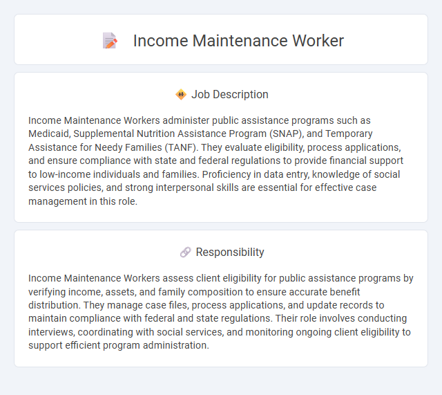 Income Maintenance Worker Job Description and Career Detail