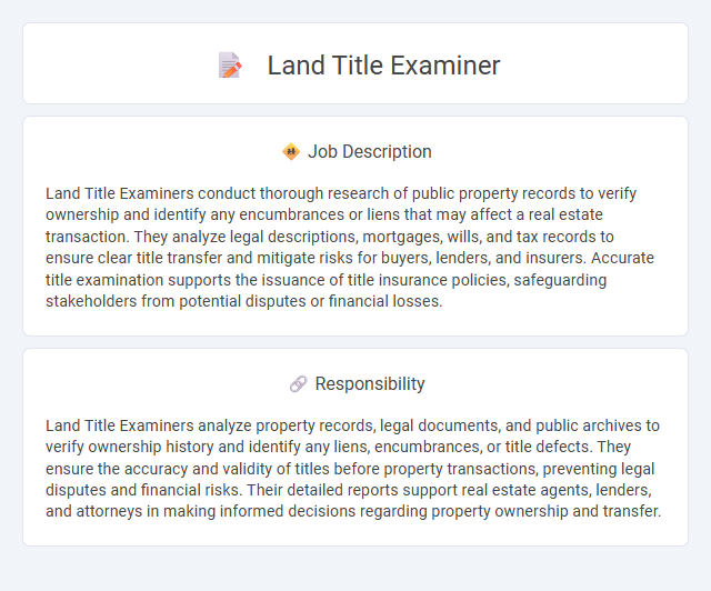 Land Title Examiner Job Description and Career Detail