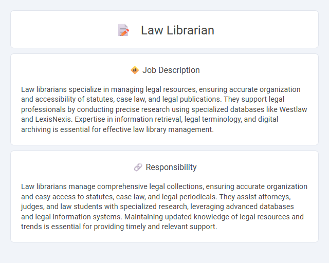 Law Librarian Job Description and Career Detail