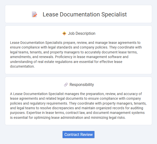Lease Documentation Specialist Job Description and Career Detail