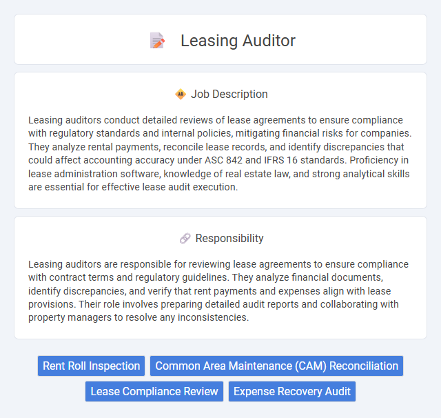 Leasing Auditor Job Description and Career Detail