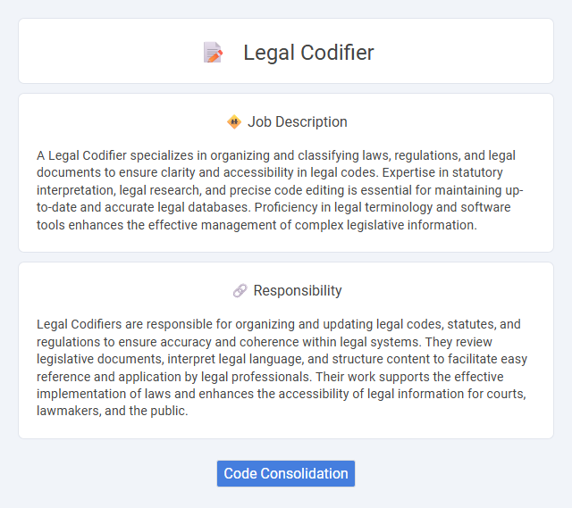 Legal Codifier Job Description and Career Detail