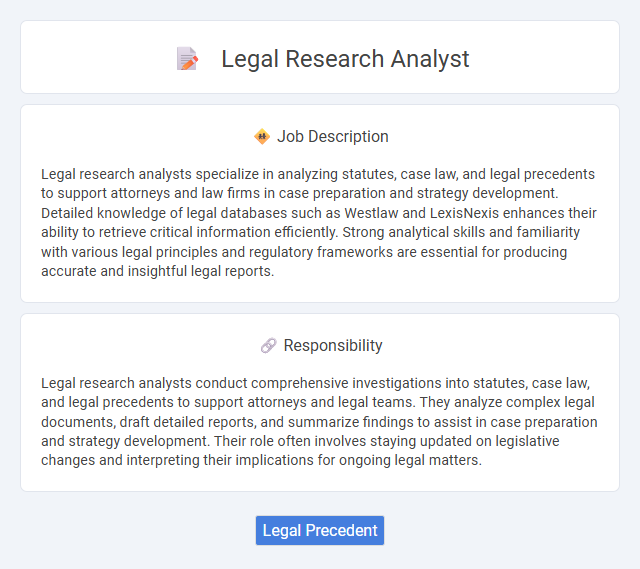 Legal Research Analyst Job Description and Career Detail