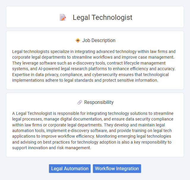 Legal Technologist Job Description and Career Detail