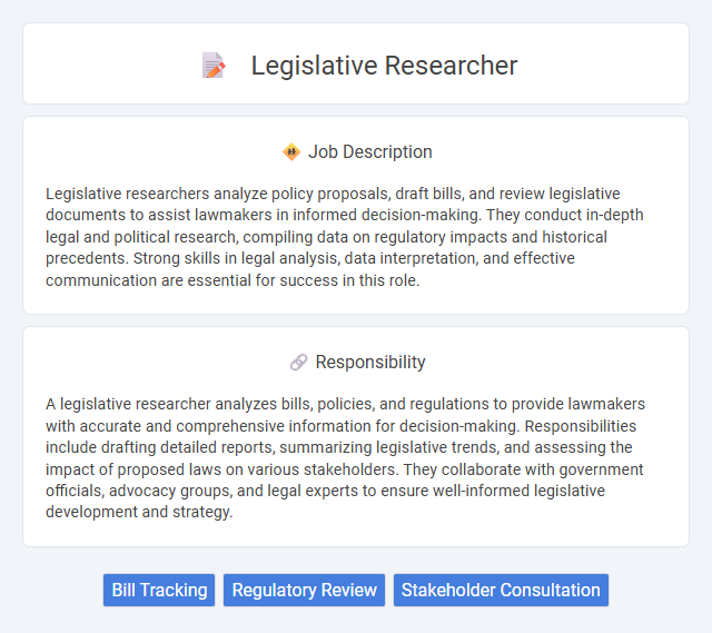 Legislative Researcher Job Description and Career Detail