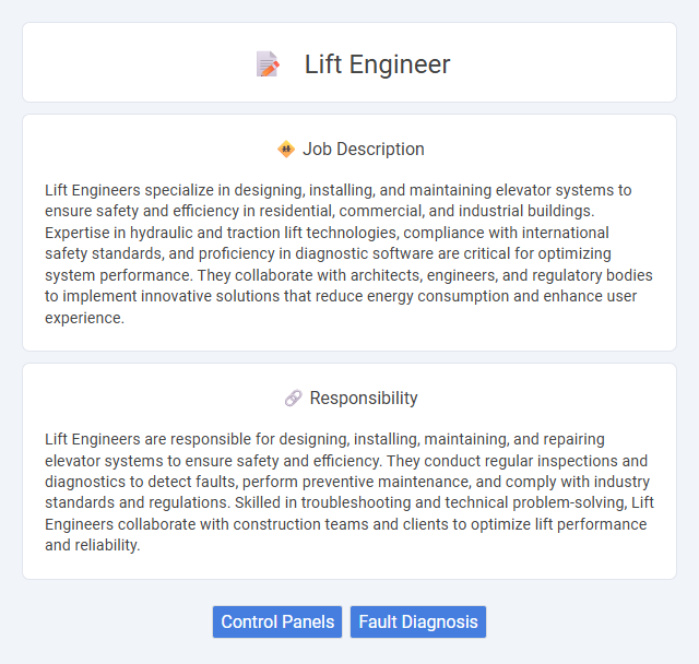 Lift Engineer Job Description and Career Detail