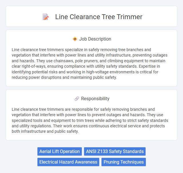 Line Clearance Tree Trimmer Job Description and Career Detail
