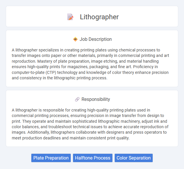 Lithographer Job Description and Career Detail
