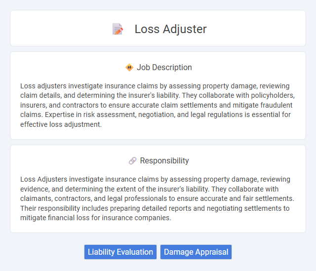 Loss Adjuster Job Description and Career Detail