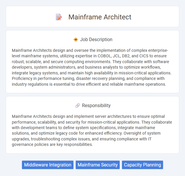 Mainframe Architect Job Description and Career Detail