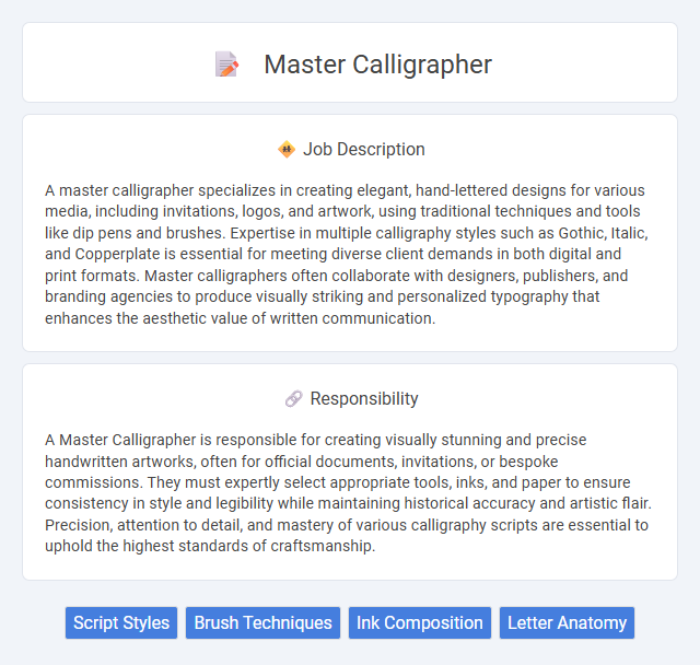 Master Calligrapher Job Description and Career Detail