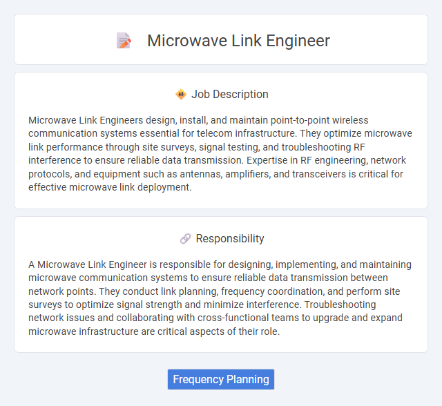 Microwave Link Engineer Job Description and Career Detail