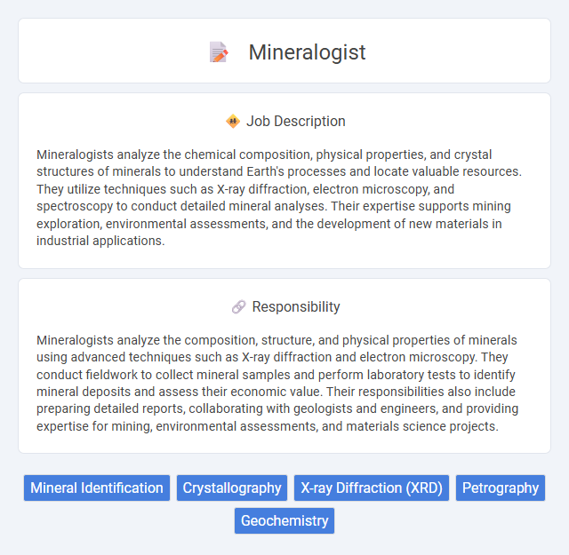Mineralogist Job Description and Career Detail
