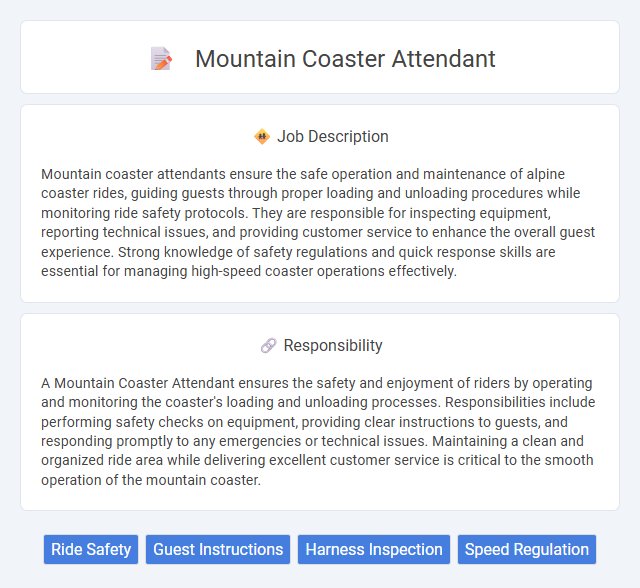 Mountain Coaster Attendant Job Description and Career Detail