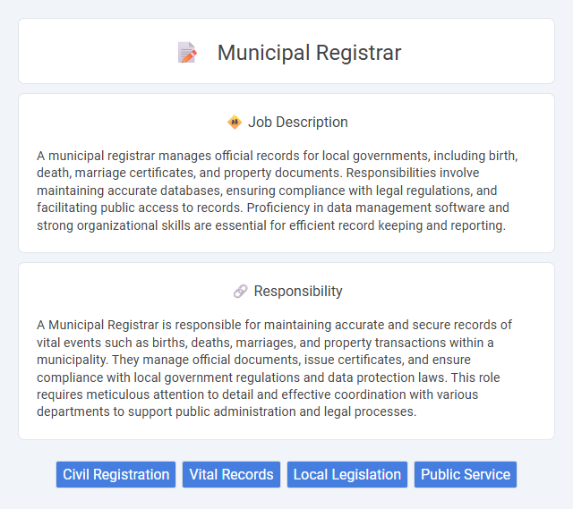 Municipal Registrar Job Description and Career Detail