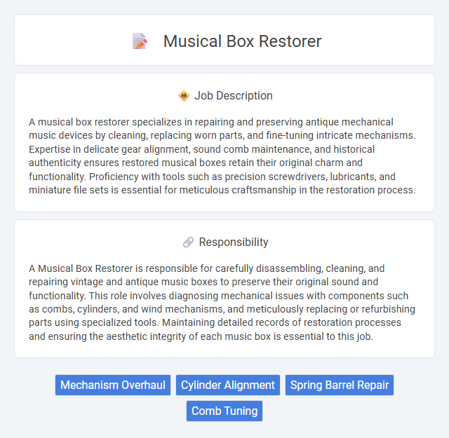 Musical Box Restorer Job Description and Career Detail