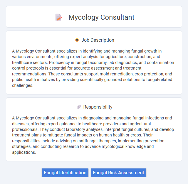 Mycology Consultant Job Description and Career Detail