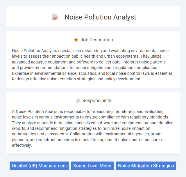 Noise Pollution Analyst Job Description and Career Detail