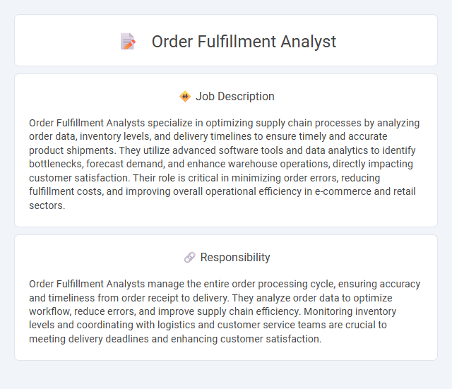 Order Fulfillment Analyst Job Description and Career Detail
