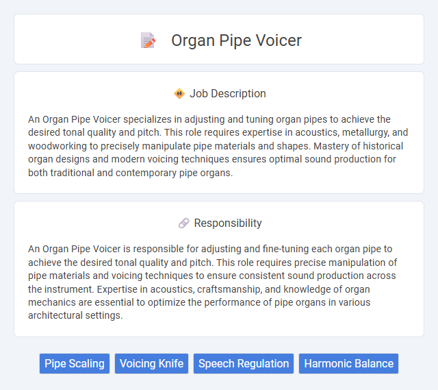 Organ Pipe Voicer Job Description and Career Detail