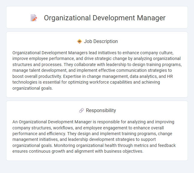Organizational Development Manager Job Description and Career Detail