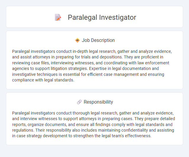 Paralegal Investigator Job Description and Career Detail