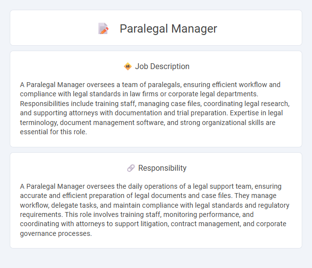 Paralegal Manager Job Description and Career Detail