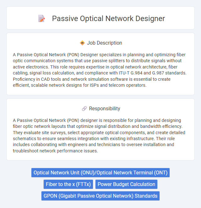 Passive Optical Network Designer Job Description and Career Detail