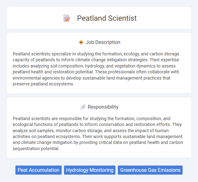 Peatland Scientist Job Description and Career Detail