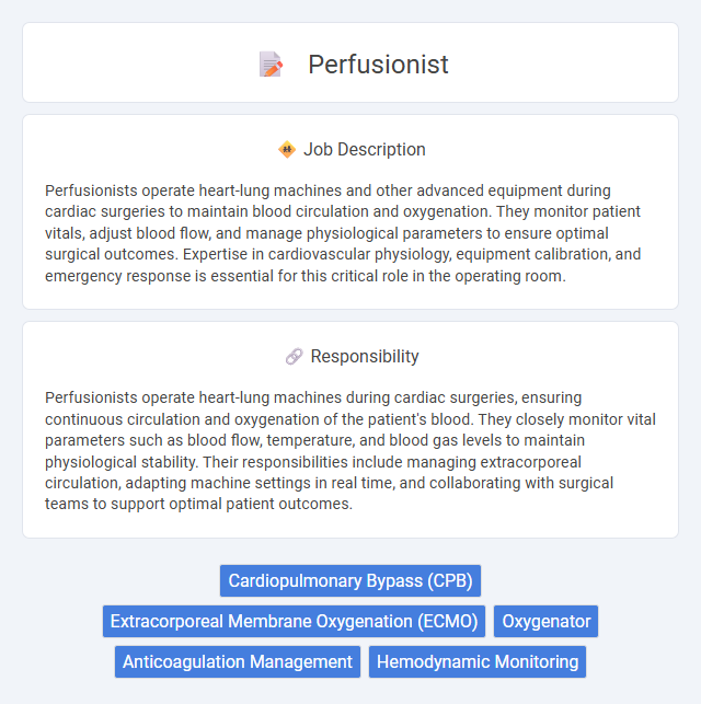 Perfusionist Job Description and Career Detail