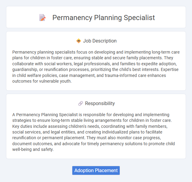 Permanency Planning Specialist Job Description and Career Detail