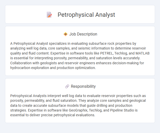 Petrophysical Analyst Job Description and Career Detail