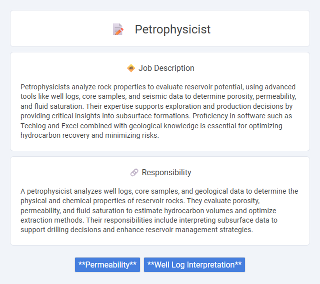 Petrophysicist Job Description and Career Detail