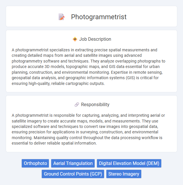 Photogrammetrist Job Description and Career Detail