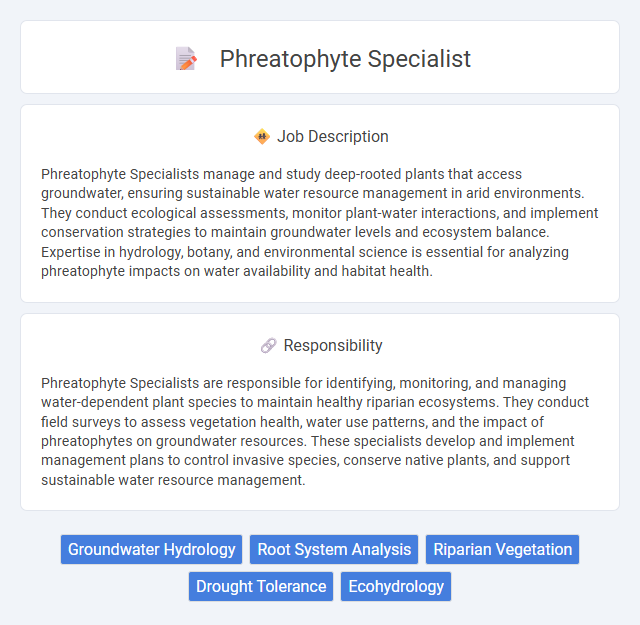 Phreatophyte Specialist Job Description and Career Detail
