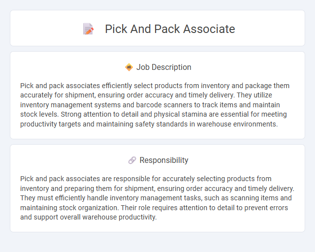 Pick And Pack Associate Job Description and Career Detail