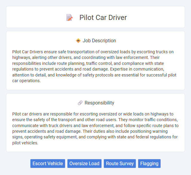 Pilot Car Driver Job Description and Career Detail