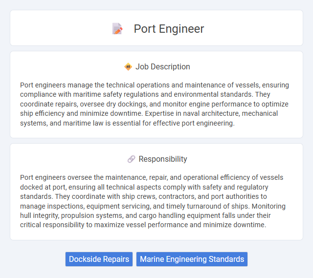 Port Engineer Job Description and Career Detail