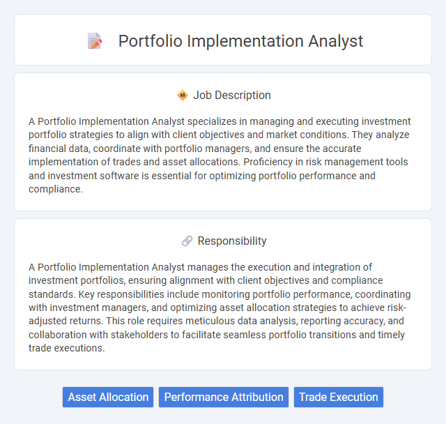 Portfolio Implementation Analyst Job Description and Career Detail