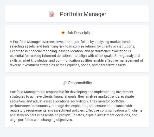 Portfolio Manager Job Description and Career Detail