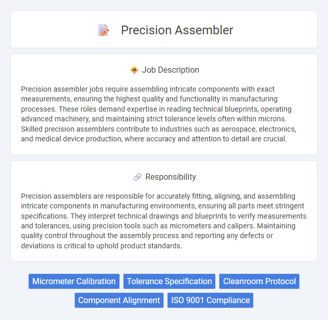 Precision Assembler Job Description and Career Detail