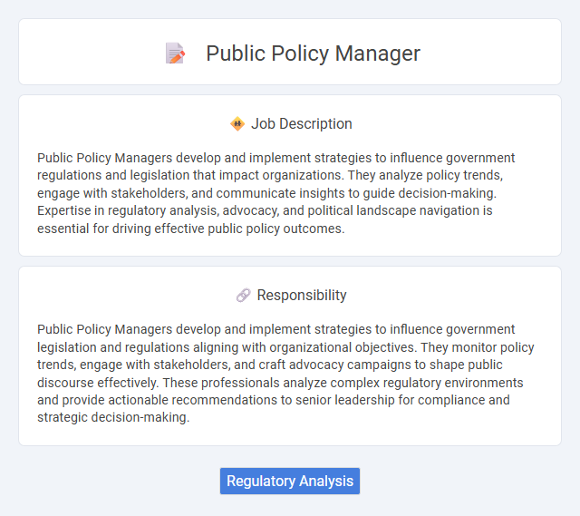 Public Policy Manager Job Description and Career Detail